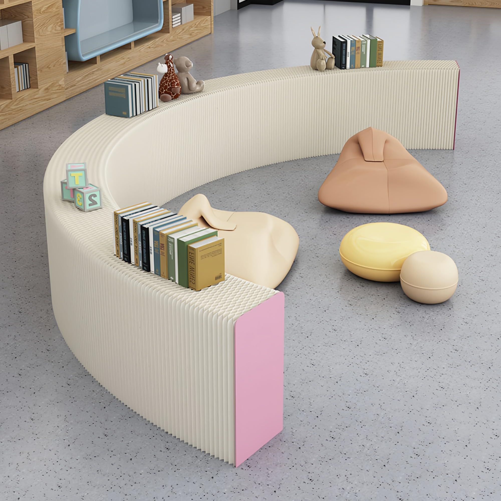 Espositore lungo per vendita al dettaglio, 300 x 31 x 118 cm, regolabile, perfetto per mostre, fiere e vetrine di negozi, design elegante e salvaspazio