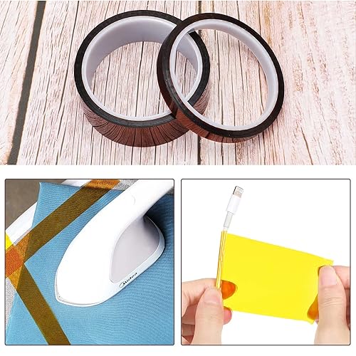 Miniatura 6 de Outus 2 rollos de cinta de sublimación de calor de 108 pies x 108 pies, poliimida resistente al calor para electrónica, impresoras 3D, manualidades