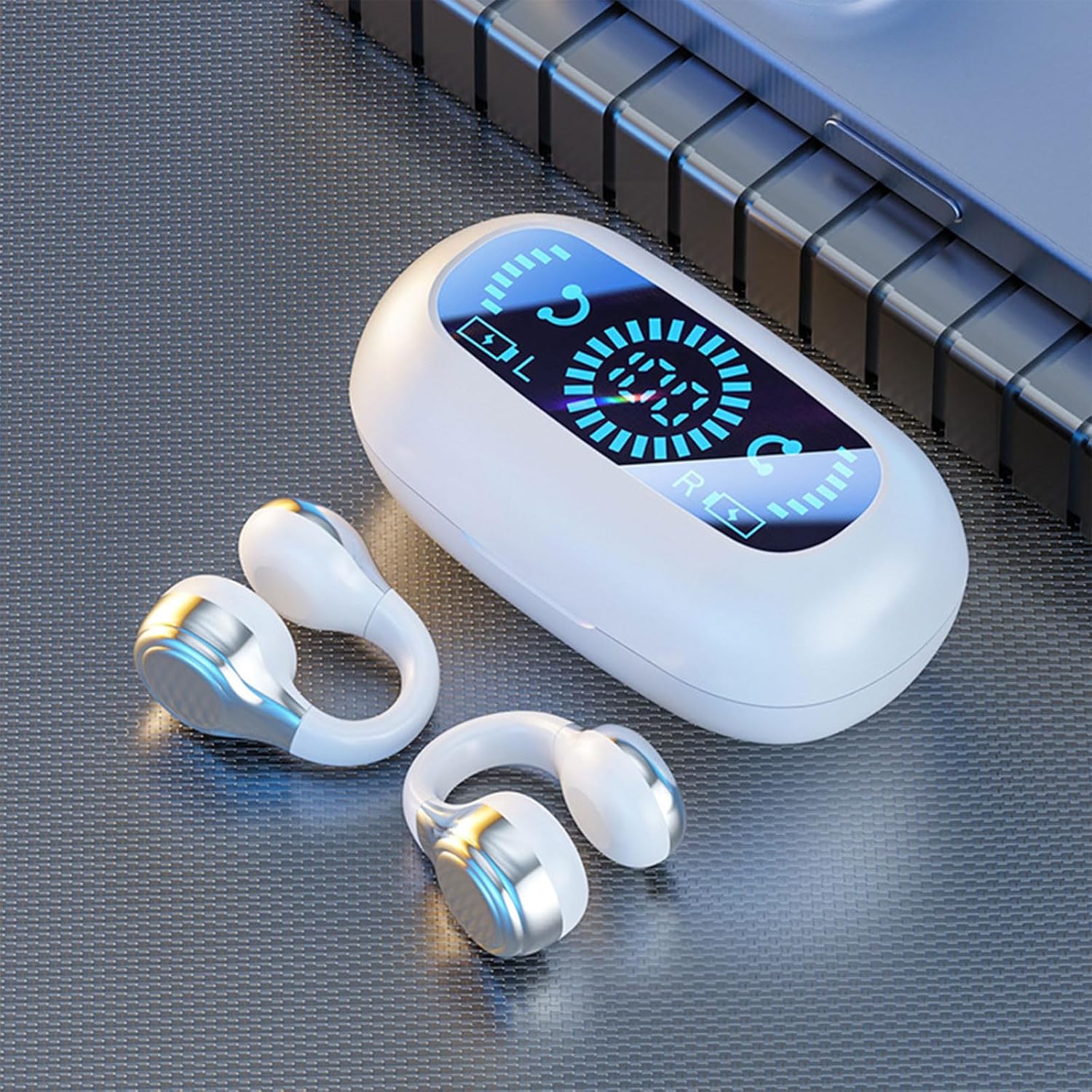 Bones Conduction Bluetooth Earphones, Non in Ear Clip Wireless Earphones, Waterproof