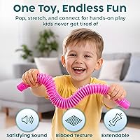 Vista 3 de BUNMO Regalos de Pascua para niños pequeños - Tubos Pop - Juguetes sensoriales Fidget - Aprendizaje creativo - Horas de diversión para niños