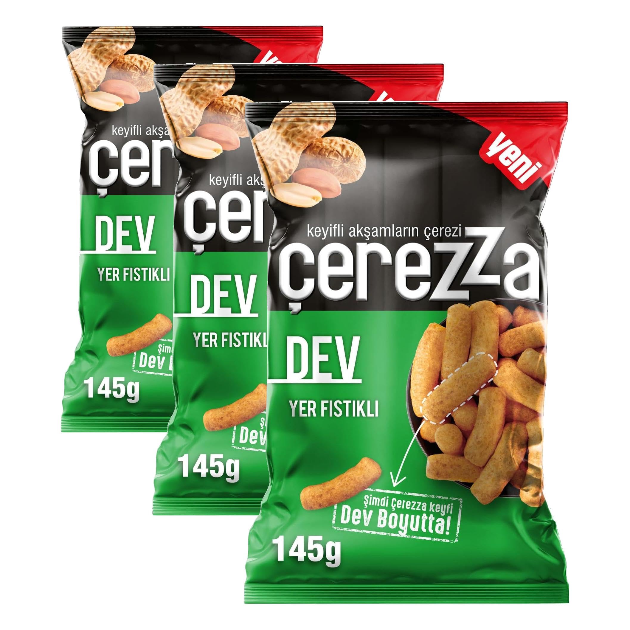 Cerezza Dev Yerfıstıklı Mısır 145 g (3 paketi)