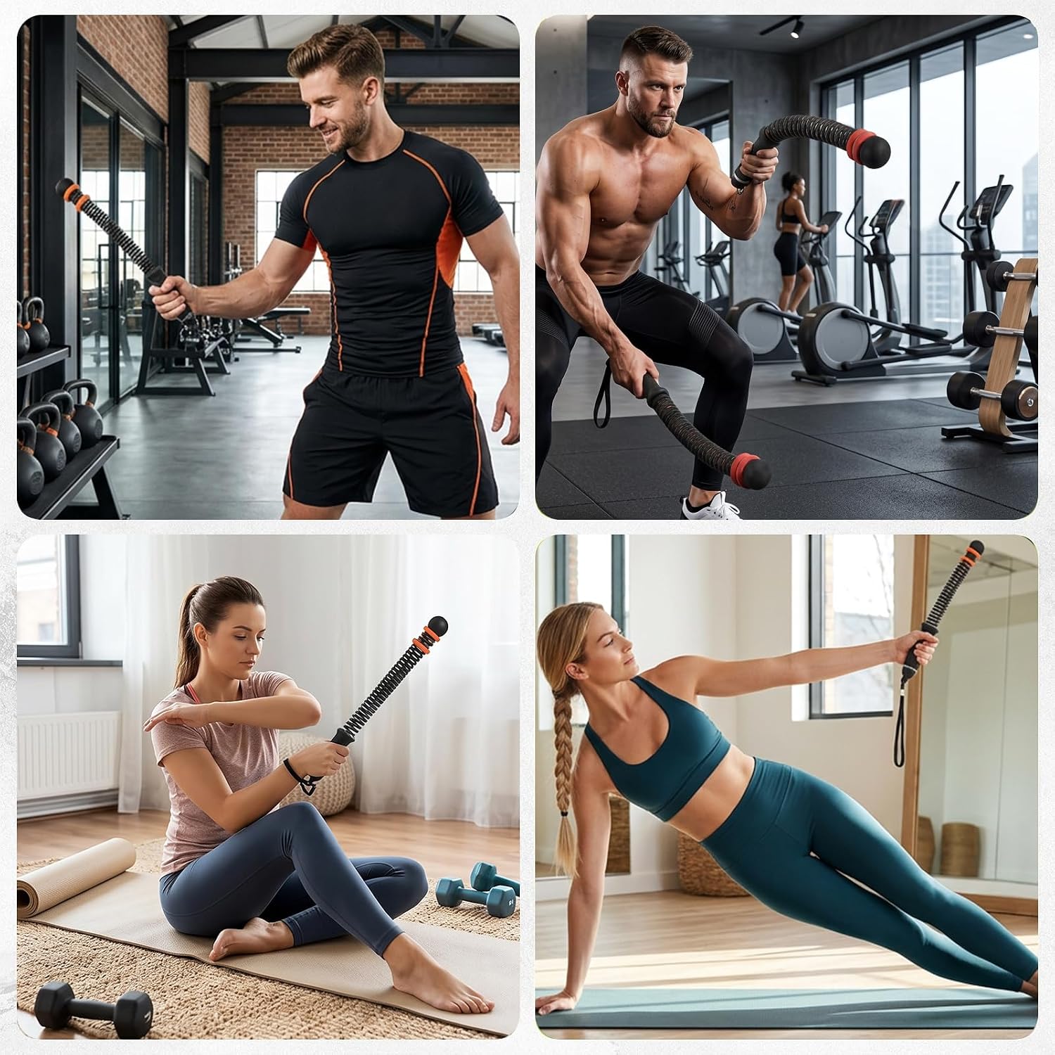 Adjustable Weighted Ropeless Battle Ropes for Men & Women with Bag