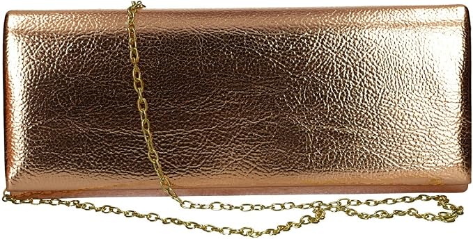 MICHELLE MOON Pochette donna borsetta cerimonia bronzo apertura bottone  VN2338 : Amazon.it: Scarpe e borse