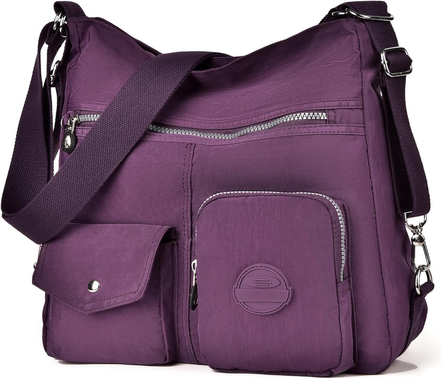 Multipurpose Hobo Purse for Women with Antitheft RFID, Waterproof Nylon Crossbody Bag Shoulder Handbag, Convertible Backpack