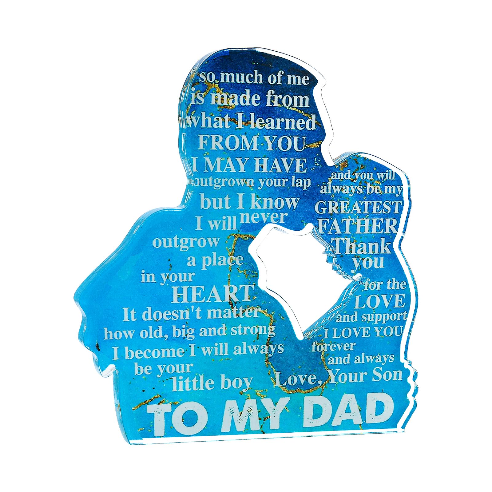Wompolle Dad Gifts From Son Fathers Day Acrylic Plaque Dad Gifts From Daughter Birthday Christmas Gifts For Dad Presents From Daughter,Son Dad Presents For Christmas Daddy Gifts From Son (Dad Gifts From Son)