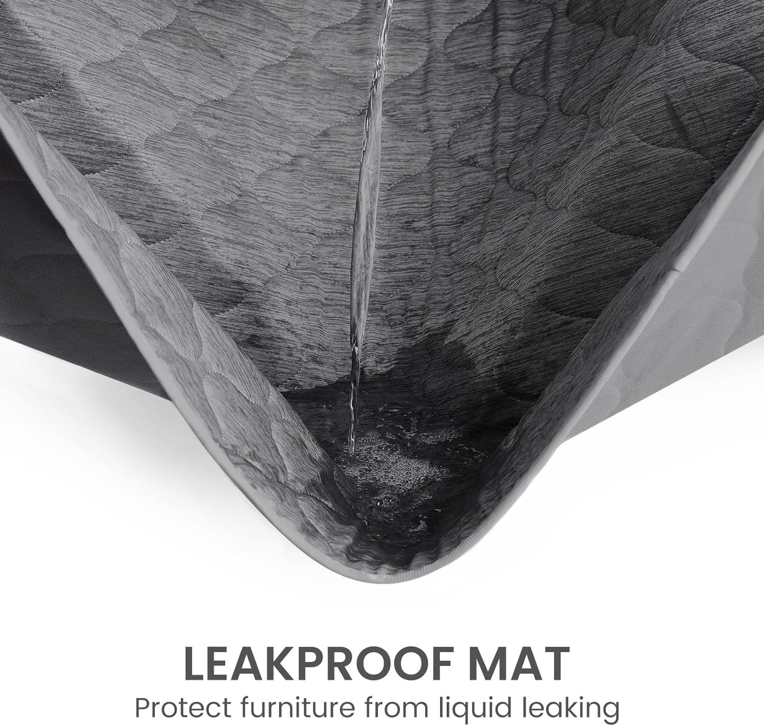 Cozy Bliss Deluxe Leakproof Cooling Blanket for Large Dogs Q-Max 0.5, Soft & Durable Washable Pet Cooling Mat for Hot Weather, Livingroom, Couch & Bed Protector for Cats, Charcoal Grey, 40"x60"