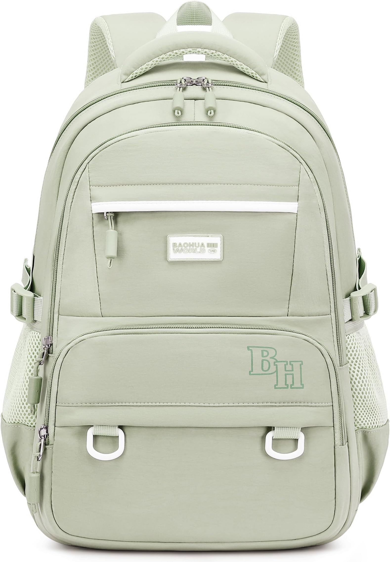 CAMTOP Laptop Backpack 15.6 Inch College Middle School Teen Girls BookBag Travel Backpacks Casual Daypacks (17 Inch, Sage Green)