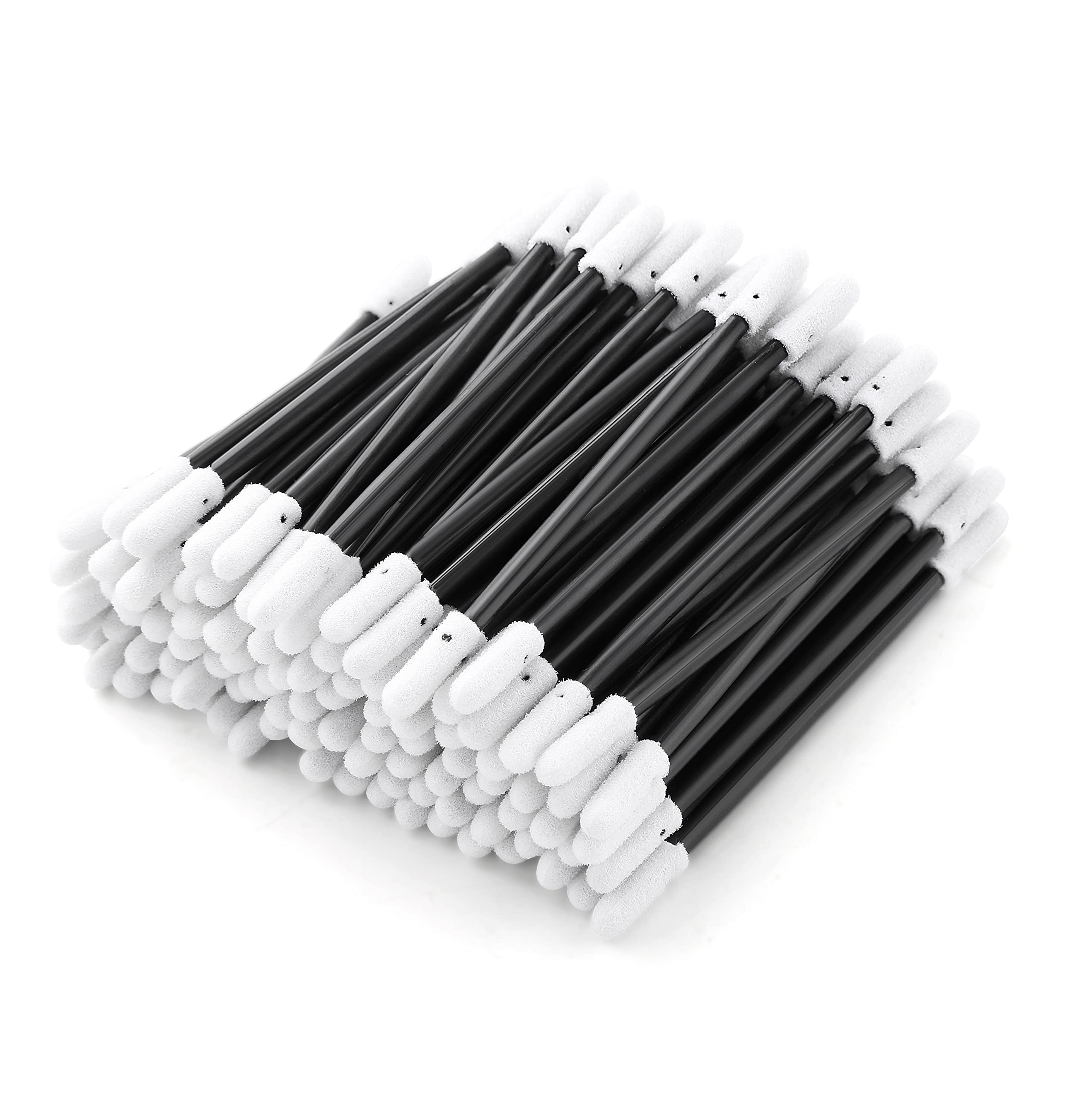 AAwipes 3" Schaum-Reinigungstupfer Doppelte Runde Spitzen (200 Stk, Schwarz, 3,2 mm Doppelte Spitzen, 76 mm Länge), Doppelspitzige Q-Tip Schaumtupfer Reinigungsstäbe (D7220BLK)