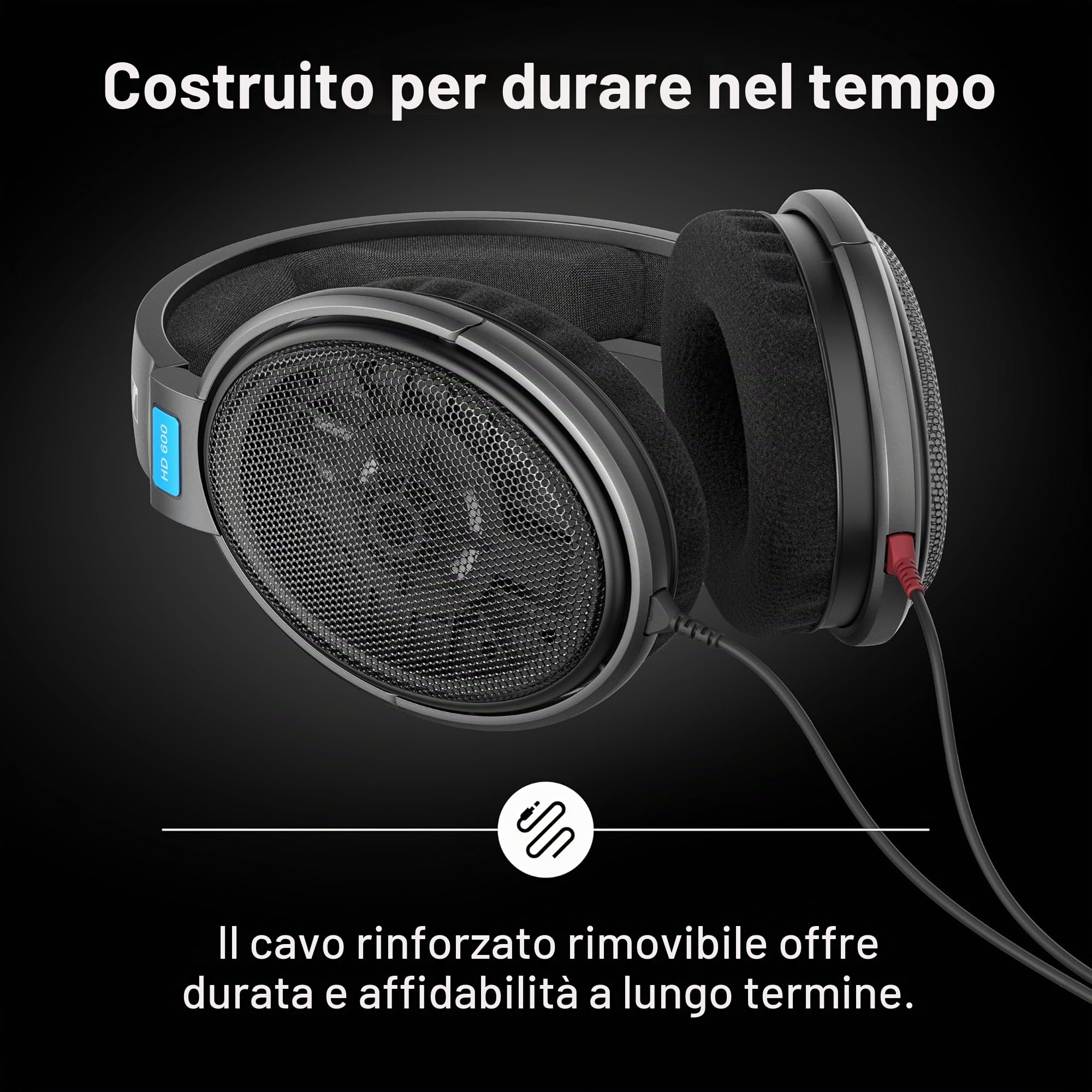 Sennheiser HD 600 508824 Auricolari, Nero