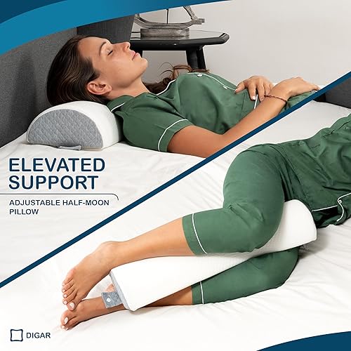 Miniatura 7 de DIGAR Almohada de cuña de cama de 12 pulgadas  Almohada de cuña de espuma viscoelástica para dormir  Almohada triangular  Almohada de reflujo ácido