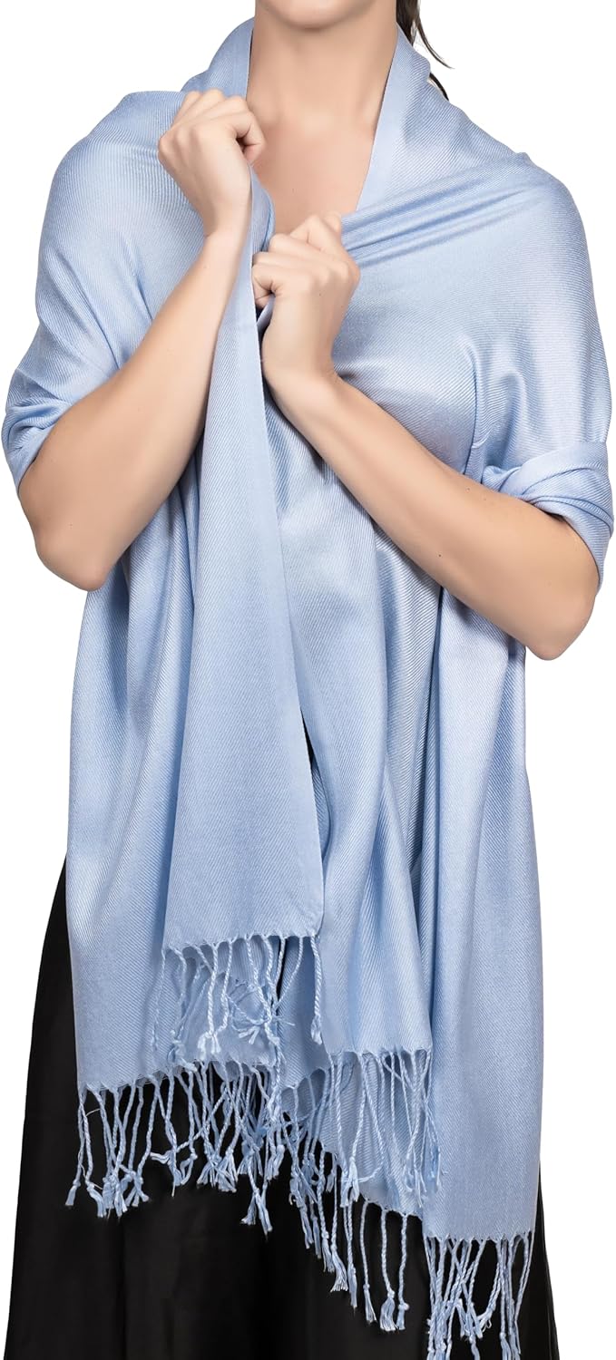 Achillea Soft Silky Pashmina Scarf for Women – Shawl Wrap for Evening Dresses, Bridesmaids, Weddings & Everyday Wear