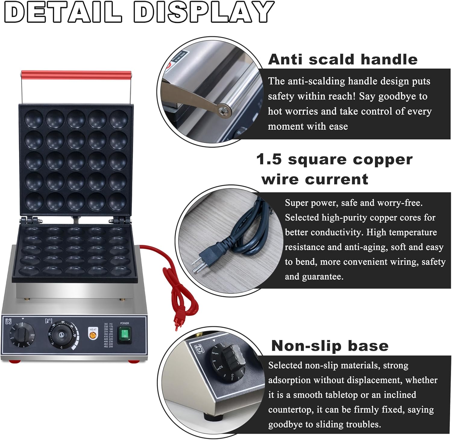 Commercial-grade Mini Pancake Maker