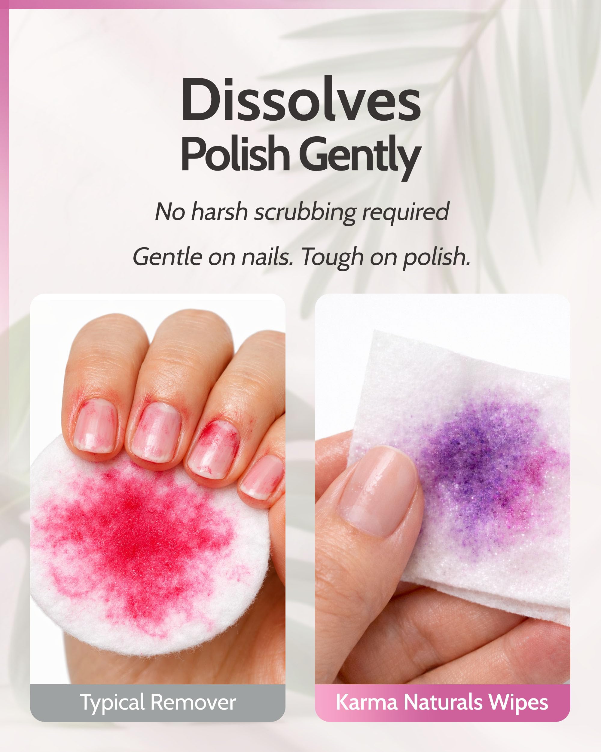 Karma Rose chusteczki do usuwania lakieru do paznokci, nietoksyczne, wegańskie, wolne od okrucieństwa, 10 sztuk