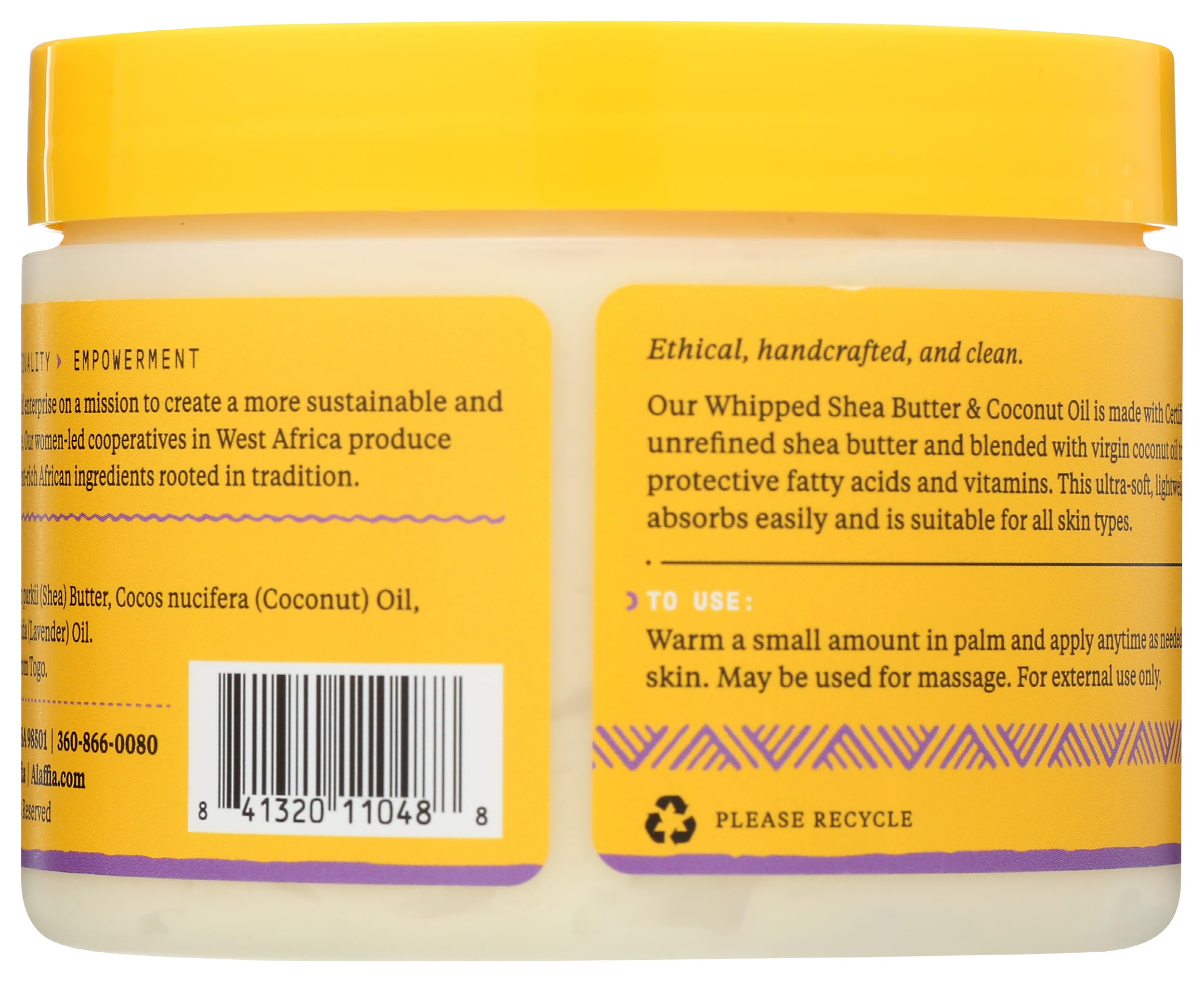 Alaffia, Coconut Oil Whipped Shea Butter Wild Lavender, 4 Ounce thumbnail 2