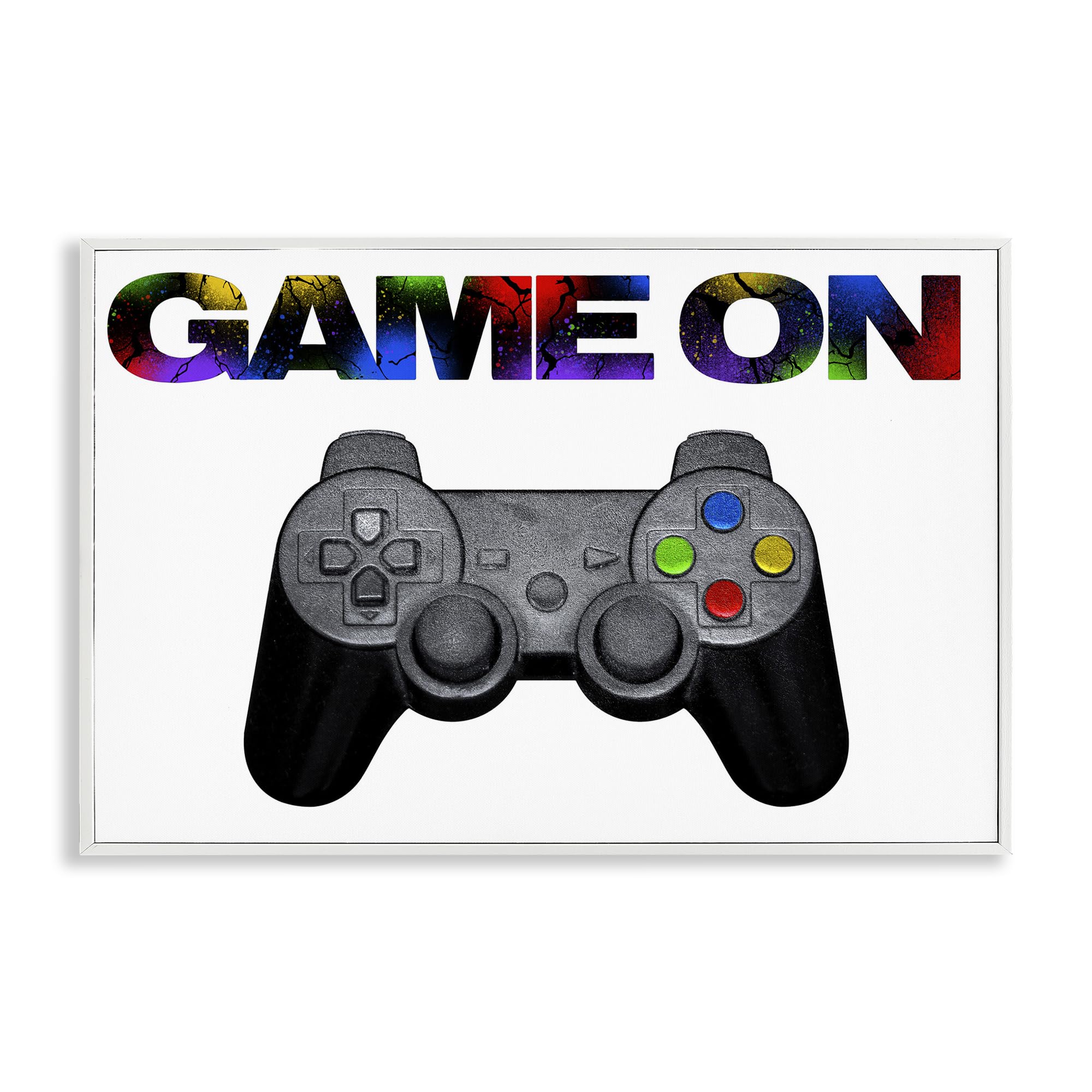 'Controller Game On Splatter'| Framed Giclee Art