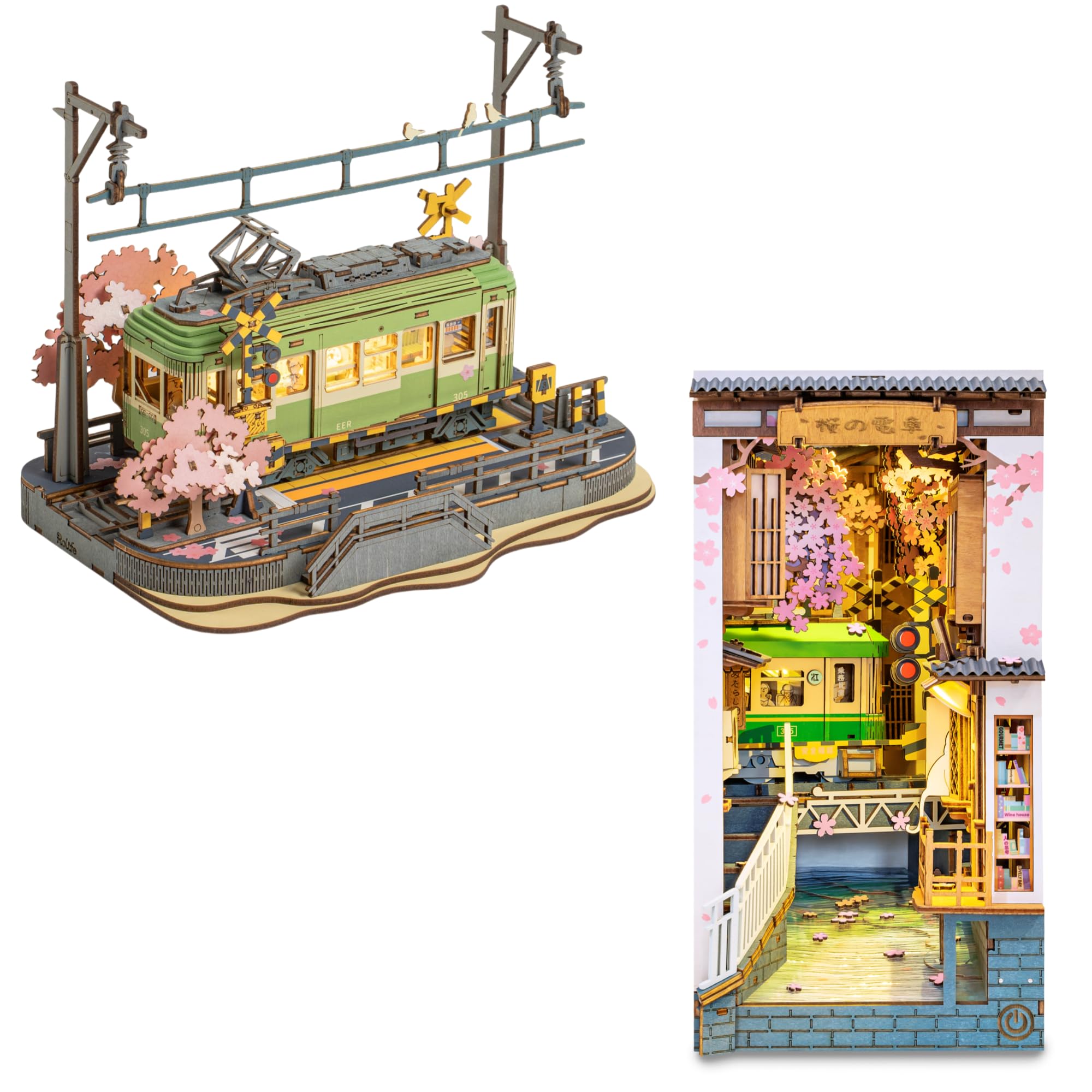 Amazon.com: ROBOTIME 3D Wooden Puzzle Sakura Journey & DIY Book