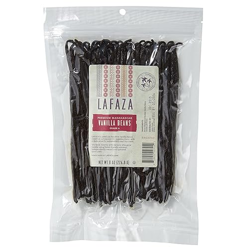 Lafaza Granos enteros de vainilla Bourbon de Madagascar, 12 libras, sin OMG