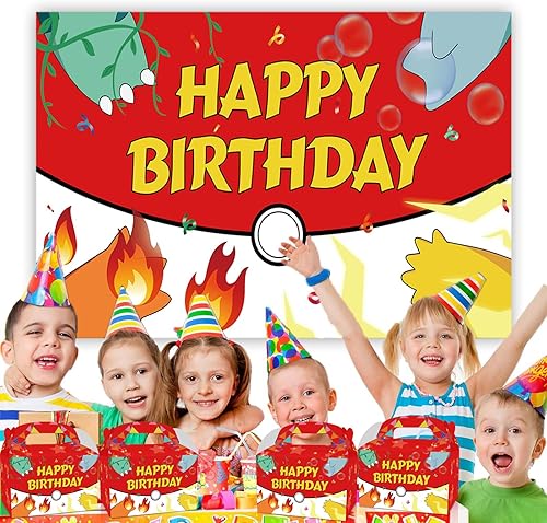 Miniatura 2 de 12 piezas de suministros de fiesta de cumpleaños de bolas rojas y blancas de dibujos animados, bolsas de regalo para fiestas temáticas de juegos