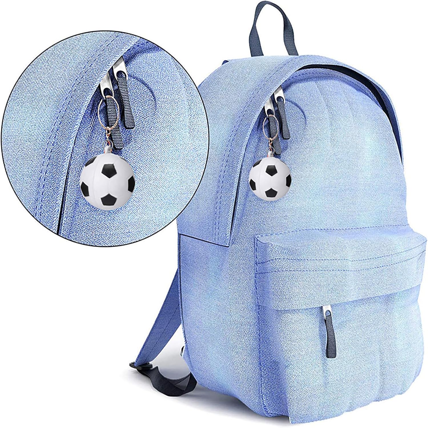 [lkkjlkyo] 10個 ミニサッカーボール キーチェーン サッカーキーチェーン フェイバーフットボールキーリング サッカーボー