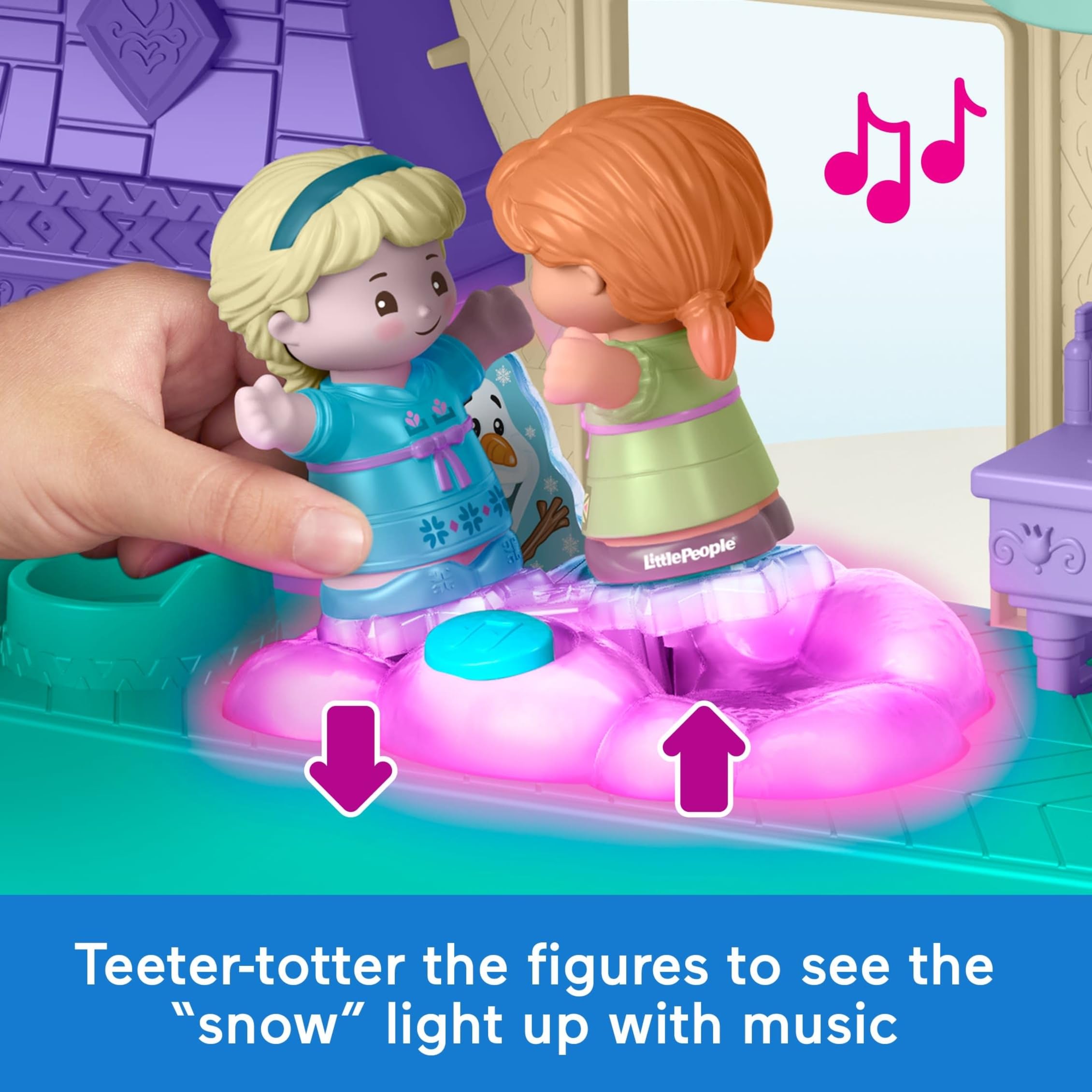 Fisher-Price Little People Disney Frozen Arendelle Castle Spielset | Anna & Elsa Figuren enthalten, Lichter und Geräusche für Rollenspiele, Kleinkindspielzeug für Kinder ab 18 Monaten