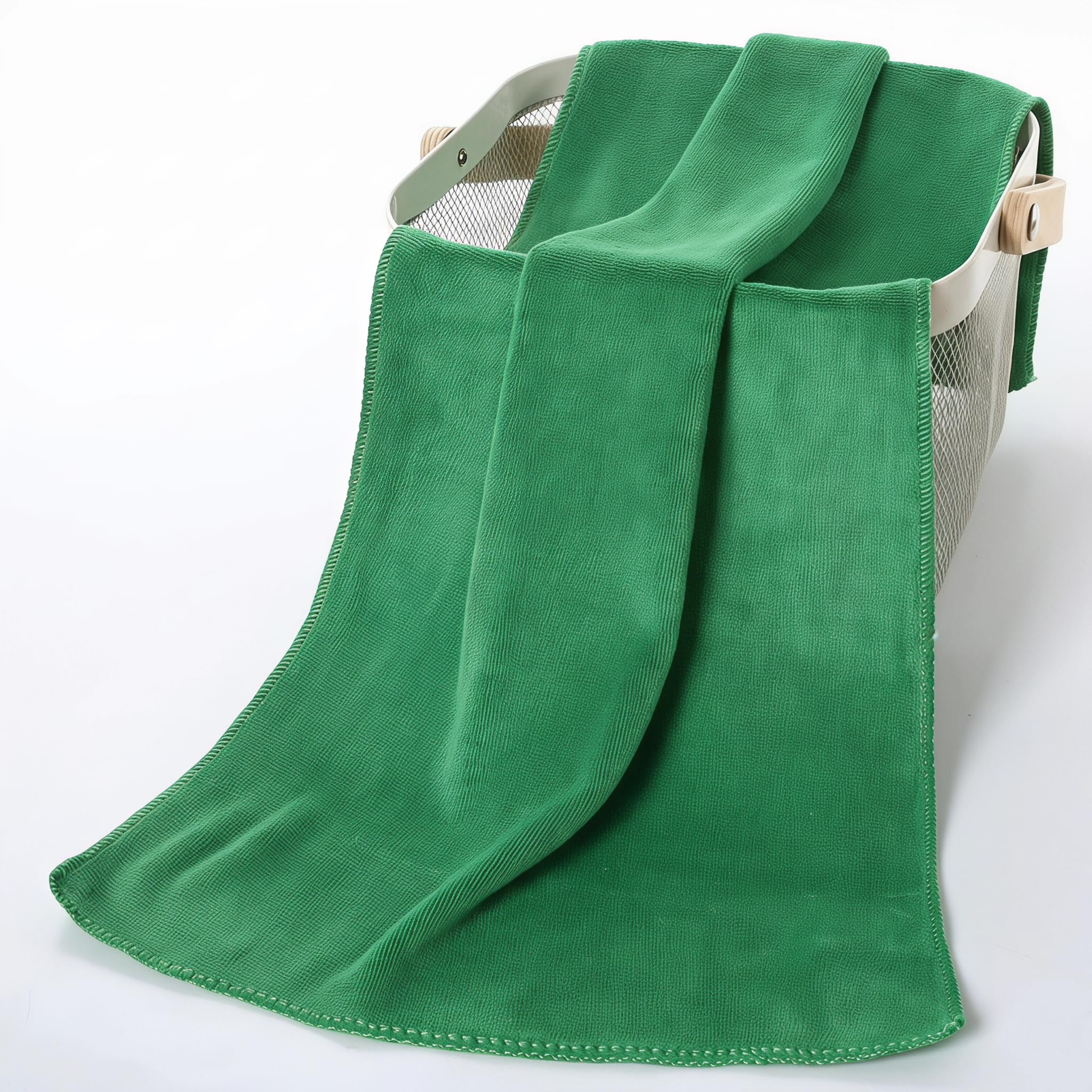 Asciugamano in microfibra, compatto e ad asciugatura rapida, 120 x 50 cm, asciugamano sportivo per fitness, asciugamano da viaggio, compatto come asciugamano da bagno, verde