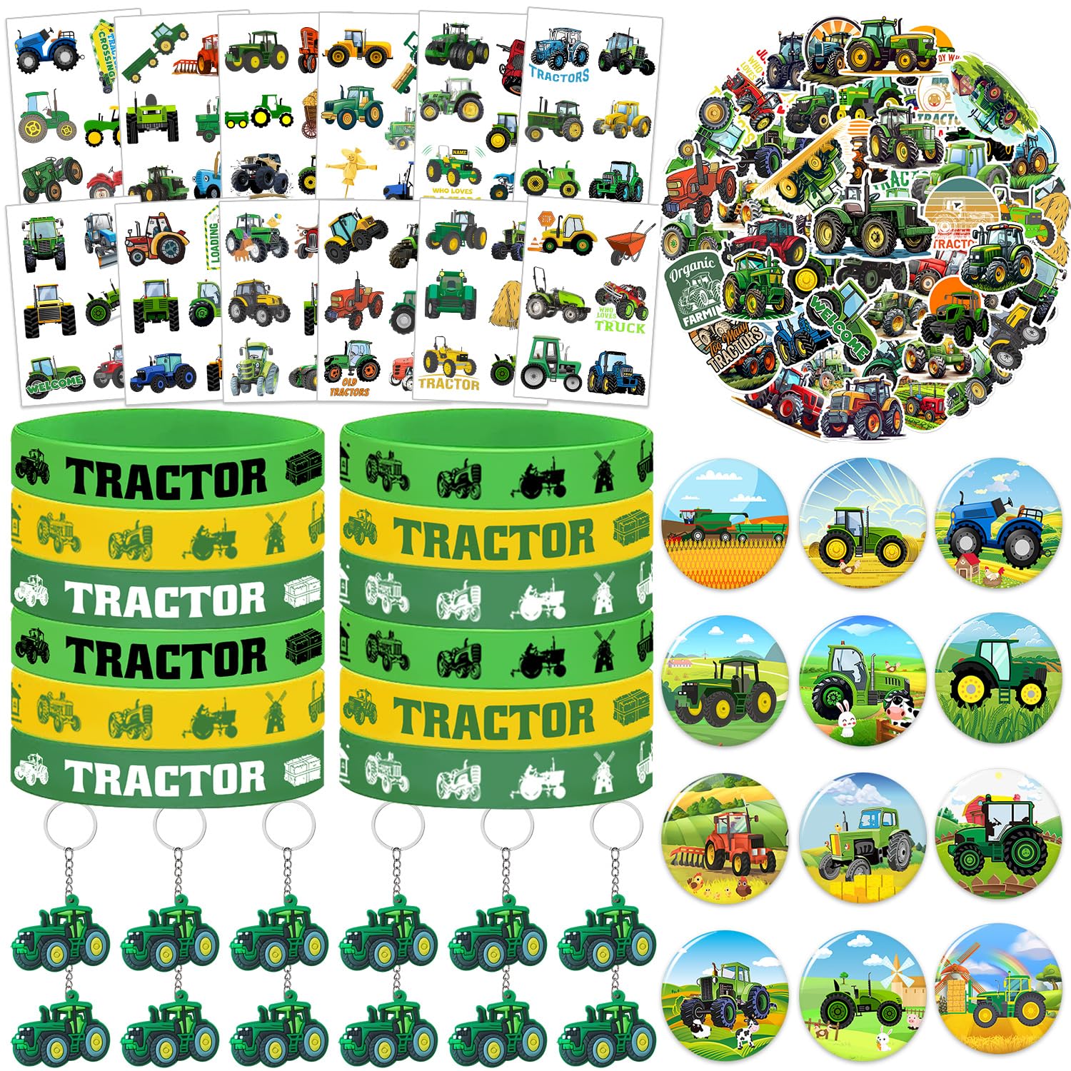 Amazon.com: 98 PCS Tractor Party Favors Tractor Theme Birthday Party Supplies Decorations Tractor Rubber Bracelet Tattoos Keychains Button Pin Tractor Stickers for Boys Girls Farm Tractor Birthday Theme Party : Toys & amazon-com-98-pcs-tractor-party-favors-tractor-theme-birthday-party-supplies-decorations-tractor-rubber-bracelet-tattoos-keychains-button-pin-tractor-stickers-for-boys-girls-farm-tractor-birthday-theme-party-toys
