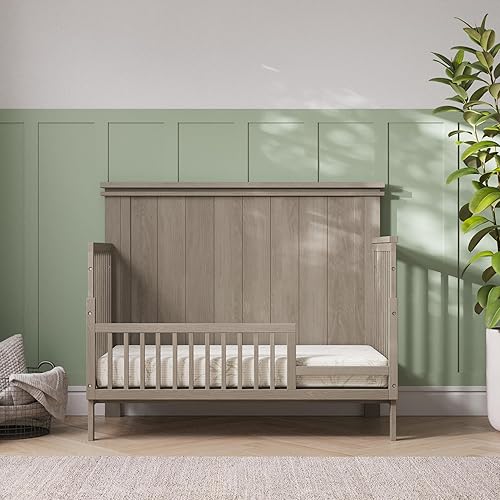 Miniatura 4 de Child Craft El riel protector de cama para niños pequeños convierte la cuna convertible Denman 4 en 1 en cama para niños, hecha de madera de pino,