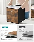 SONGMICS Storage Cubes, Set of 6 Storage Bins with Handles, Foldable Oxford Fabric and Non-Woven Fabric Storage Boxes, 10.2x10.2x11 Inches, Fit Cube Storage Unit, Rustic Brown URFB126B01