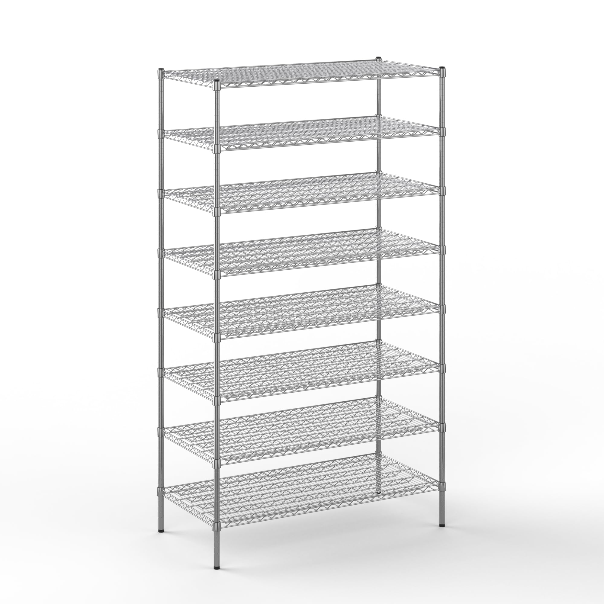 24" Deep x 48" Wide x 86" Height Wire Shelving Kit | 8-Tier | NSF Commercial Storage Rack Unit