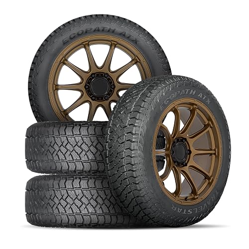 Set of 4 TRAVELSTAR ECOPATH ATX 225/60R18 100H All-Terrain 3PMSF Tires | Year-Round Performance for Every Season, SUV & CUV | UTQG 500AA + 3-Year Road Hazard Warranty (Tire Only) - 225/60R18