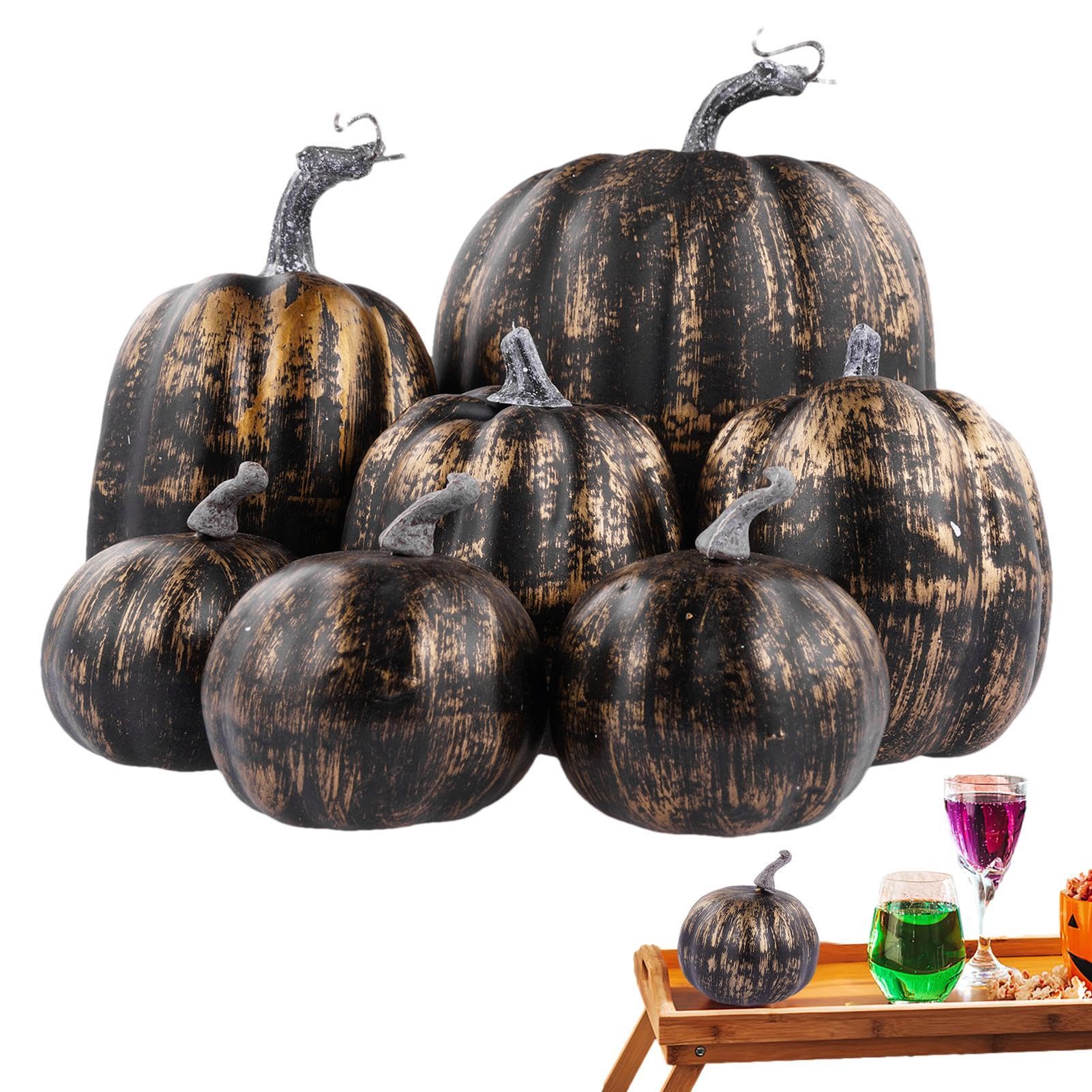 Calabazas de Acción de Gracias reutilizables que no se pudren para adornar tu hogar