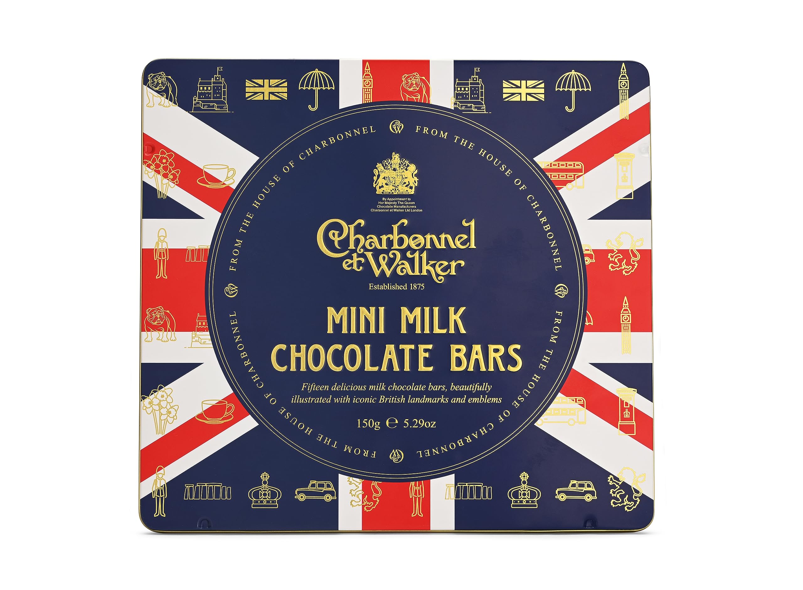 Charbonnel et WalkerUnion Jack Keepsake Tin with Milk Chocolate Bar