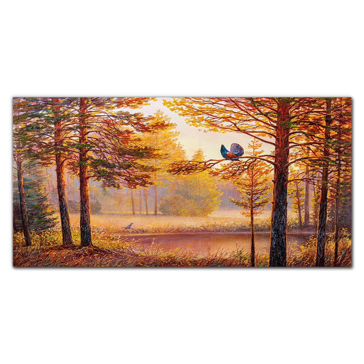 Crédence de cuisine de qualité supérieure en verre trempé 100x50 cm motif forêt