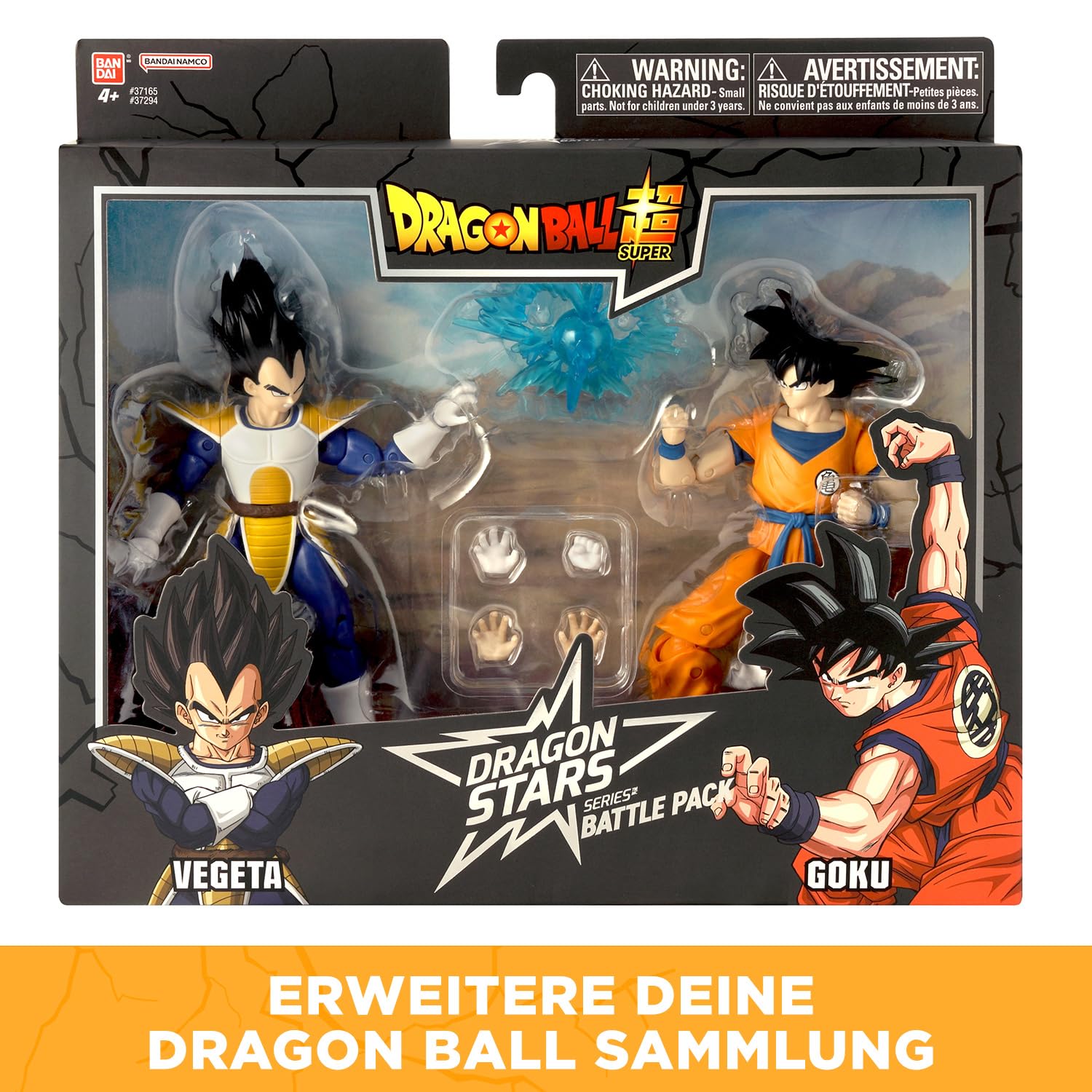 BANDAI – Dragon Ball Super – Dragon Stars Figuren 17 cm – Battle Pack – Vegeta vs Goku – Offizielle Dragon Ball Lizenz – 2er Figuren-Sammelpack – Spielzeug für Kinder ab 4 Jahren – 37294