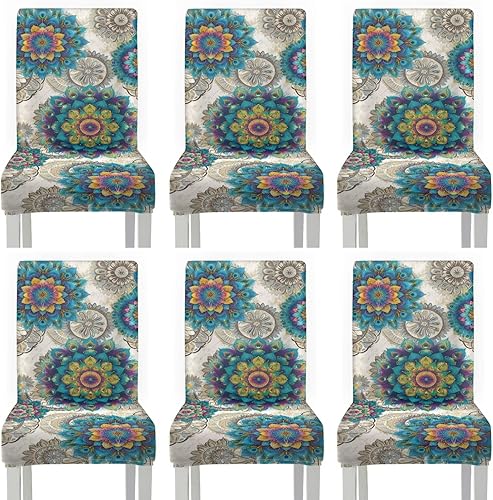 Miniatura 18 de Rnyleeg Red Rose Butterfly Chair Covers for Living Room No Arms Stretch Dining Chair Covers Set of 1 Soft Washable Kitchen Chair Protector Cover