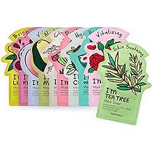 TONYMOLY I'm Real Sheet Mask, Korean Skin Care Face Mask , Hydrating &amp; Moisturizing Skincare, Vitamin Infused Facial, Soothes Skin