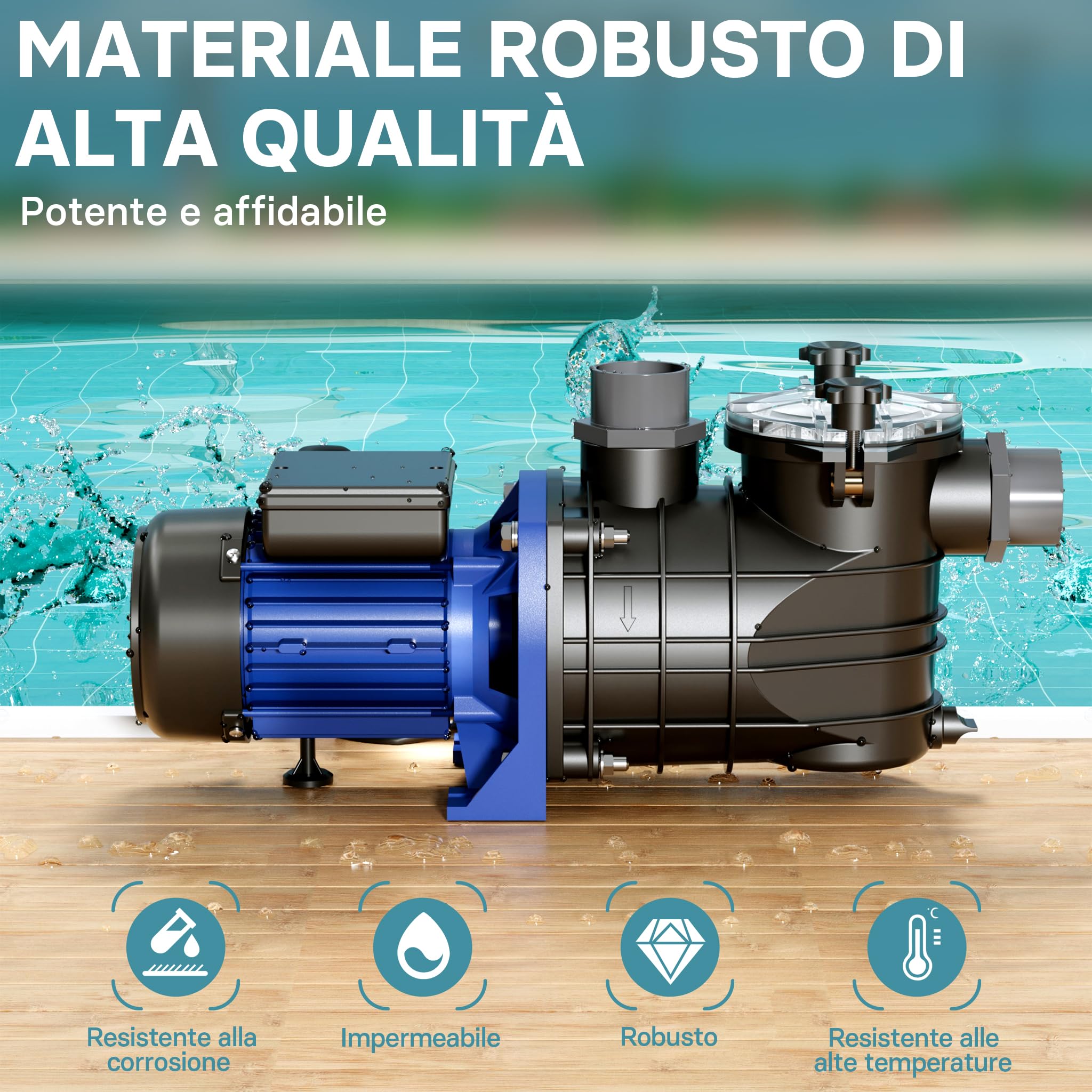 MONZANA® Filtro Per Piscina A 7 Vie 10.200L/h Filtrazione A Sabbia - Foto 2