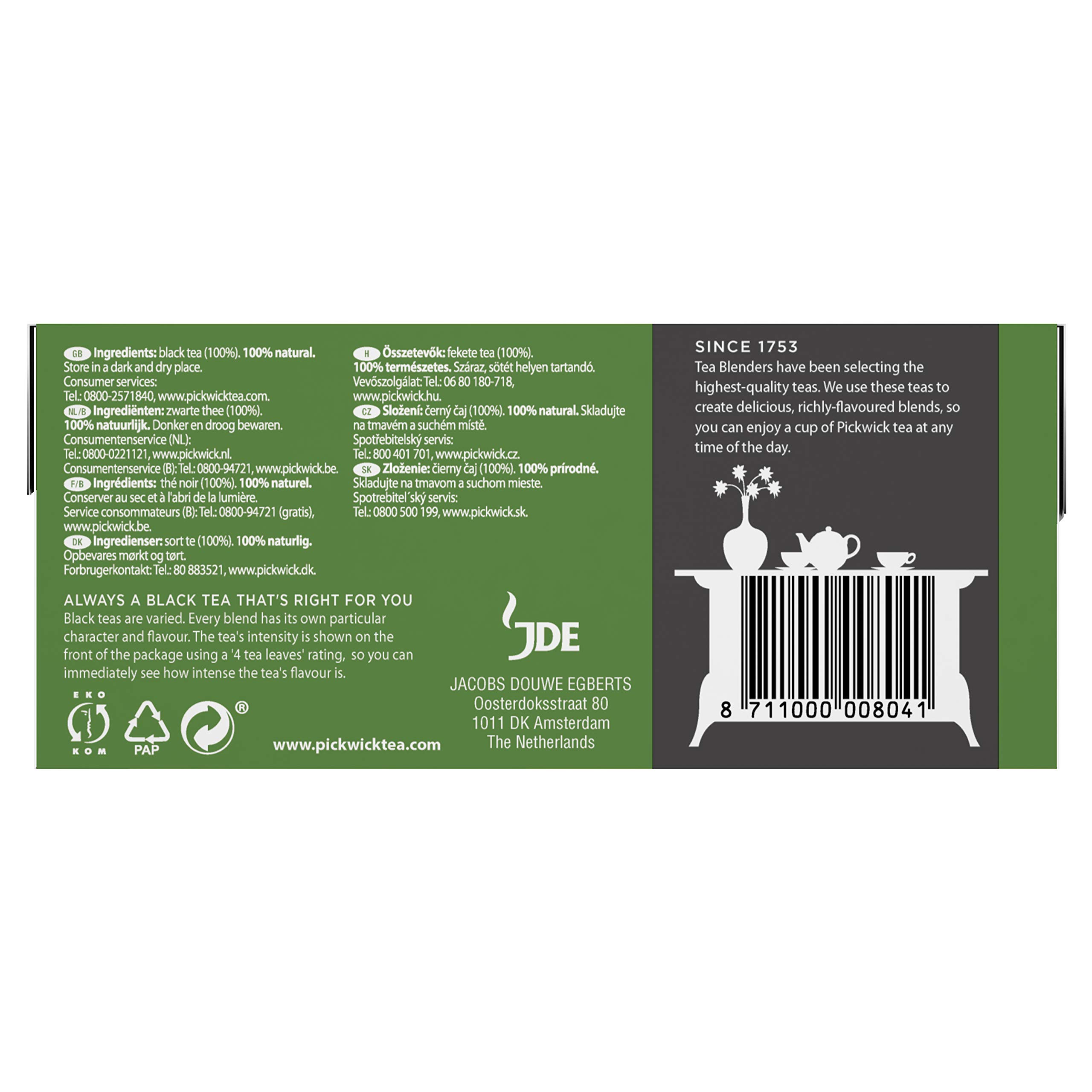Pickwick Tea | Mezcla De Inglés | Pickwick Tea Bags | Pickwick Dutch Tea | 24 Pack | 1920 Gramo Total
