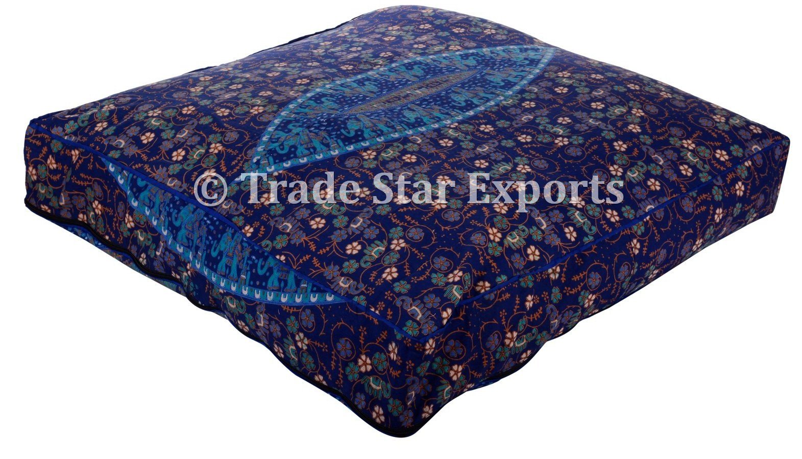 Indiano Mandala Copertina Cuscino, Federa da Meditazione, Federa Quadrata, Copertina Cuscino posti Sedere, Pouf Etnico, Cuscino in Cotone, Modello Federa Grande 9