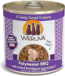 Weruva Classic Cat Food, Polynesian BBQ with Grilled Red Bigeye in Gravy, 10oz Can (Pack of 12)