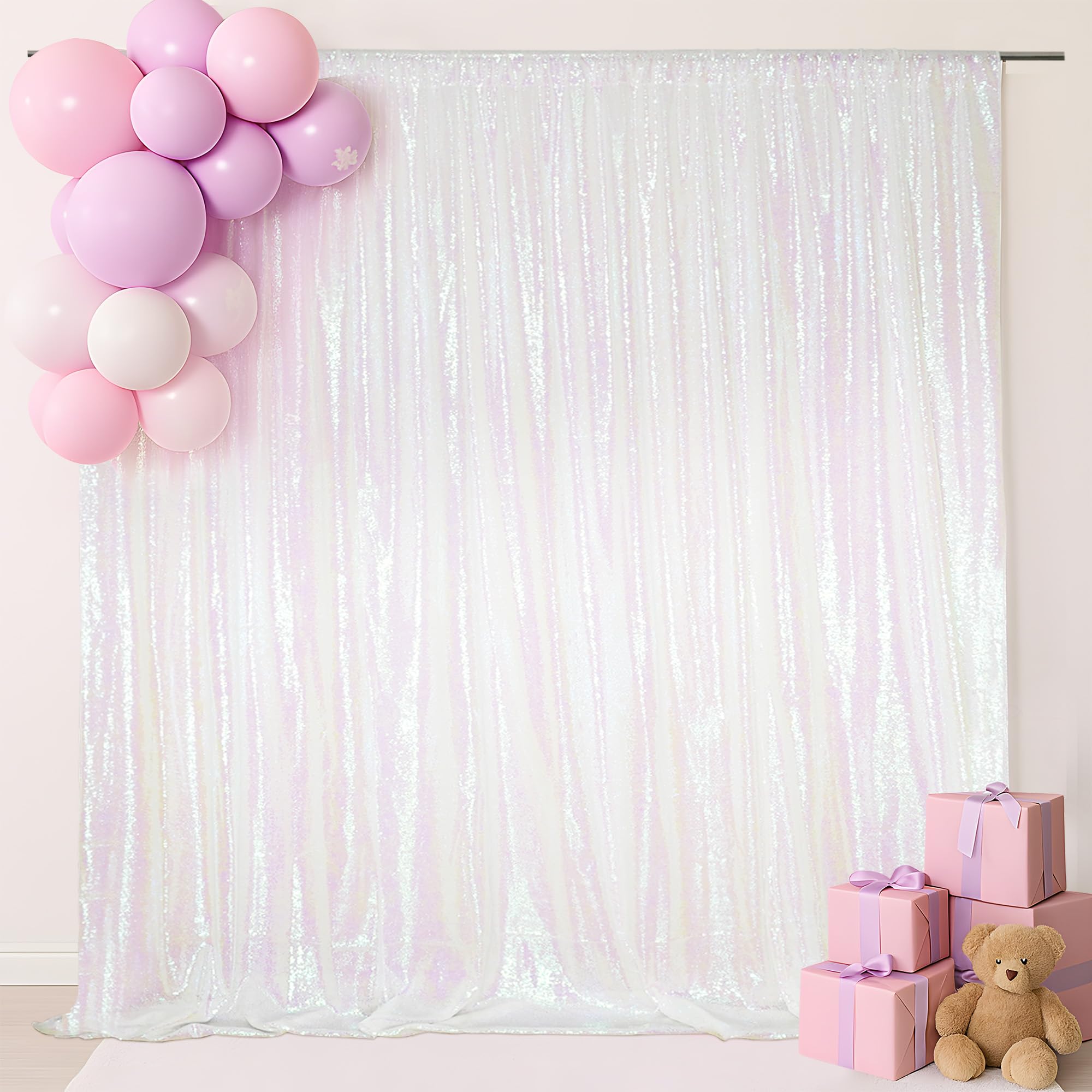 Eternal Beauty 305x305cm Pink Shinny Sequin Photography Backdrop Party Prom Wedding Youtobe Banquet Photo Background (10x10 feet) — view 39