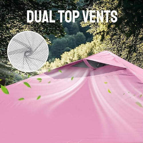 Miniatura 6 de CROWN SHADES Tienda de campaña desplegable de 10 x 10 pies  Cierre central patentado de un empuje, toldo instantáneo para exteriores con bolsa