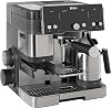 Ninja Luxe Essential 2'si 1 arada kahve makinesi, latte, cappuccino ve espresso makinesi, entegre fasulye değirmeni ve süt köpürtücü, kullanımı kolay kahve makinesi, 2 önceden ayarlanmış modlu süt