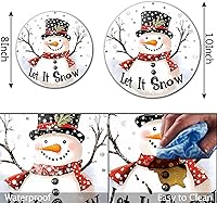 Vista 3 de Snowman Stove Burner Covers, Christmas Decor Gas Stove Burner Covers 8 ＆10 Inches Stove Top Covers Electric Stove 4 Pcs Metal Stove Cover Gas Stove