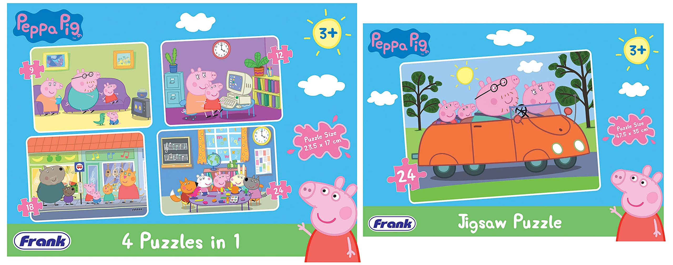 papas パパス 4点　tweety Buy Frank Peppa Pig - 4 in 1 Cartoon Puzzle (9, 12, 18, 24