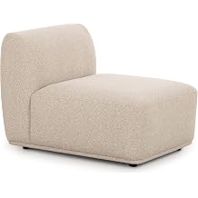 Tov Furniture Sylvie Cream Boucle Armless 1-Seater