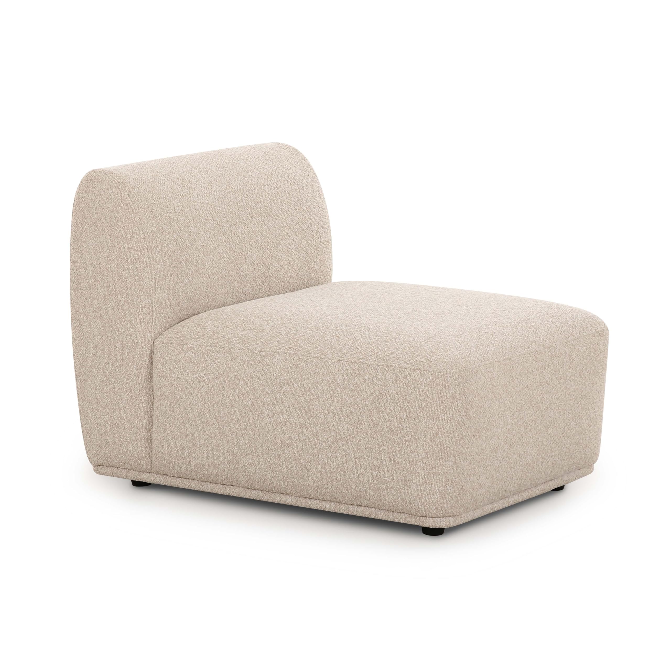 Tov Furniture Sylvie Cream Boucle Armless 1-Seater (Similar stock photo) 