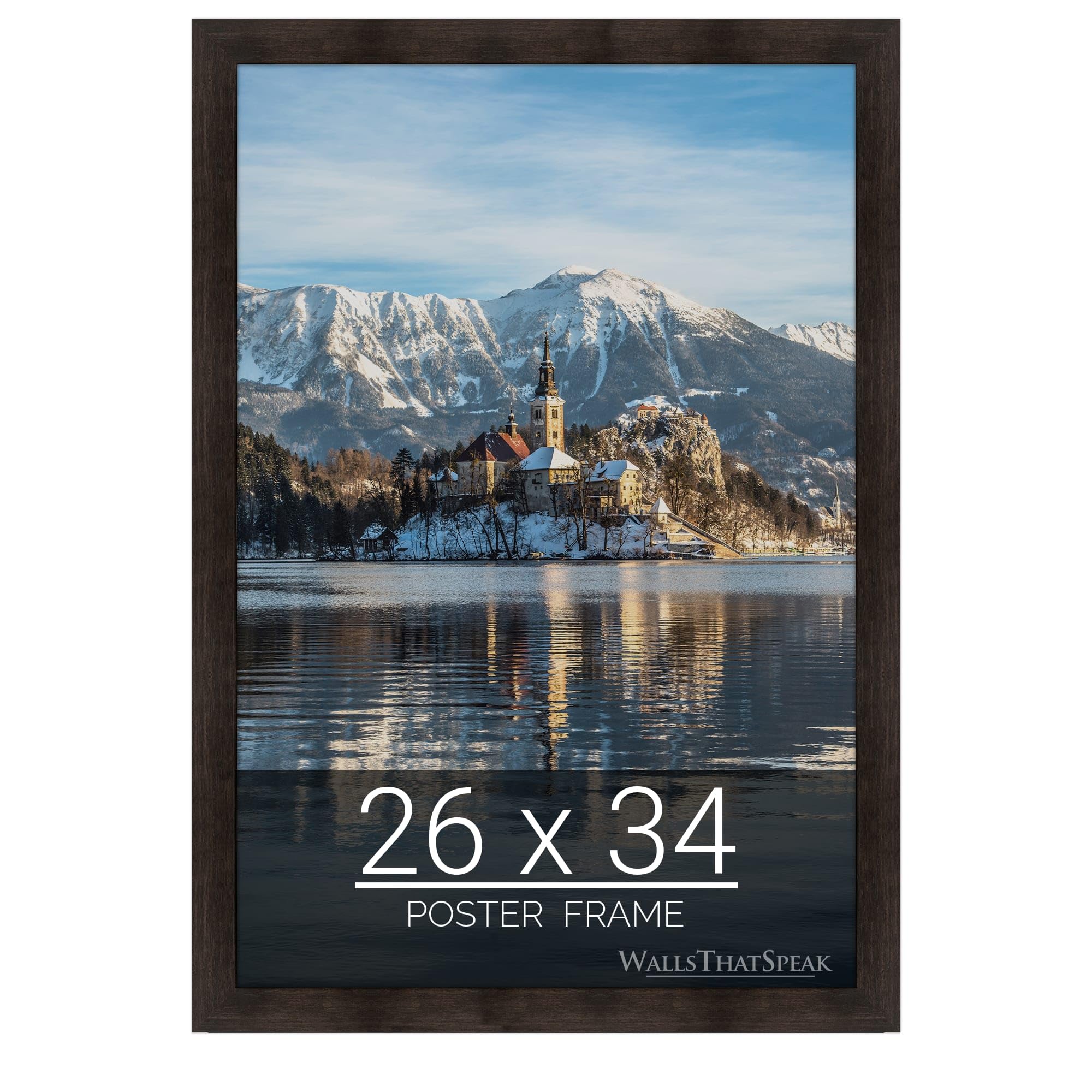 WallsThatSpeak 26x34 Espresso Brown Picture Frame