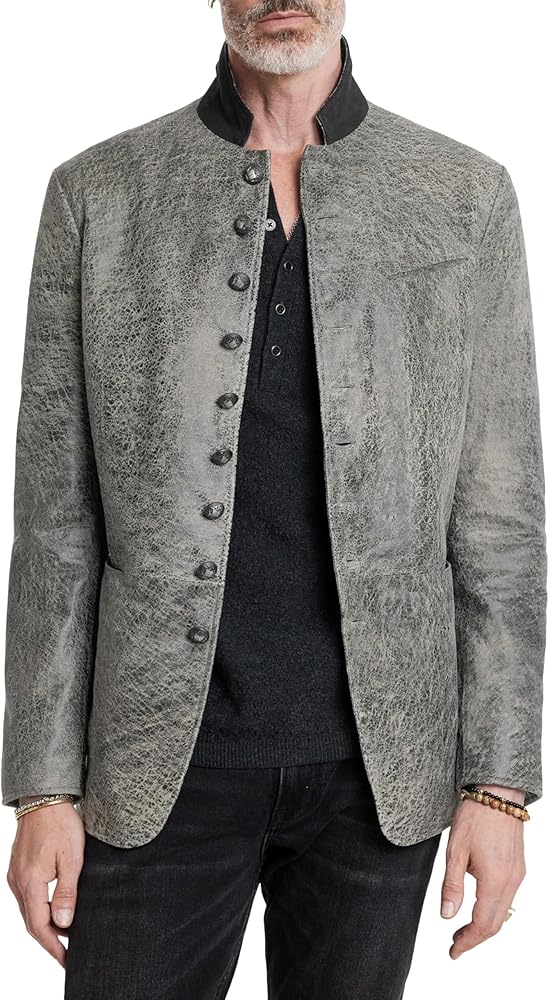 John Varvatos Men's Woodward Jacket, Haze Grey at Amazon Men's