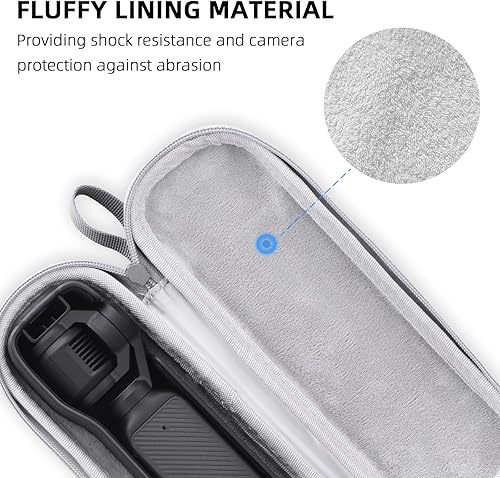 Miniatura 3 de Estuche de transporte para DJI Osmo Pocket 3, estuche de almacenamiento duro portátil, bolsa de transporte bolsillo 3 accesorios (gris)